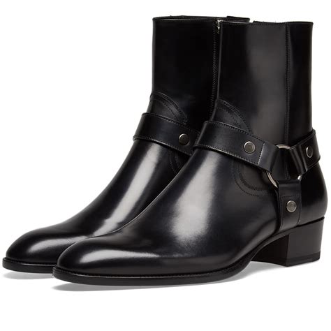 saint laurent wyatt harness boots.